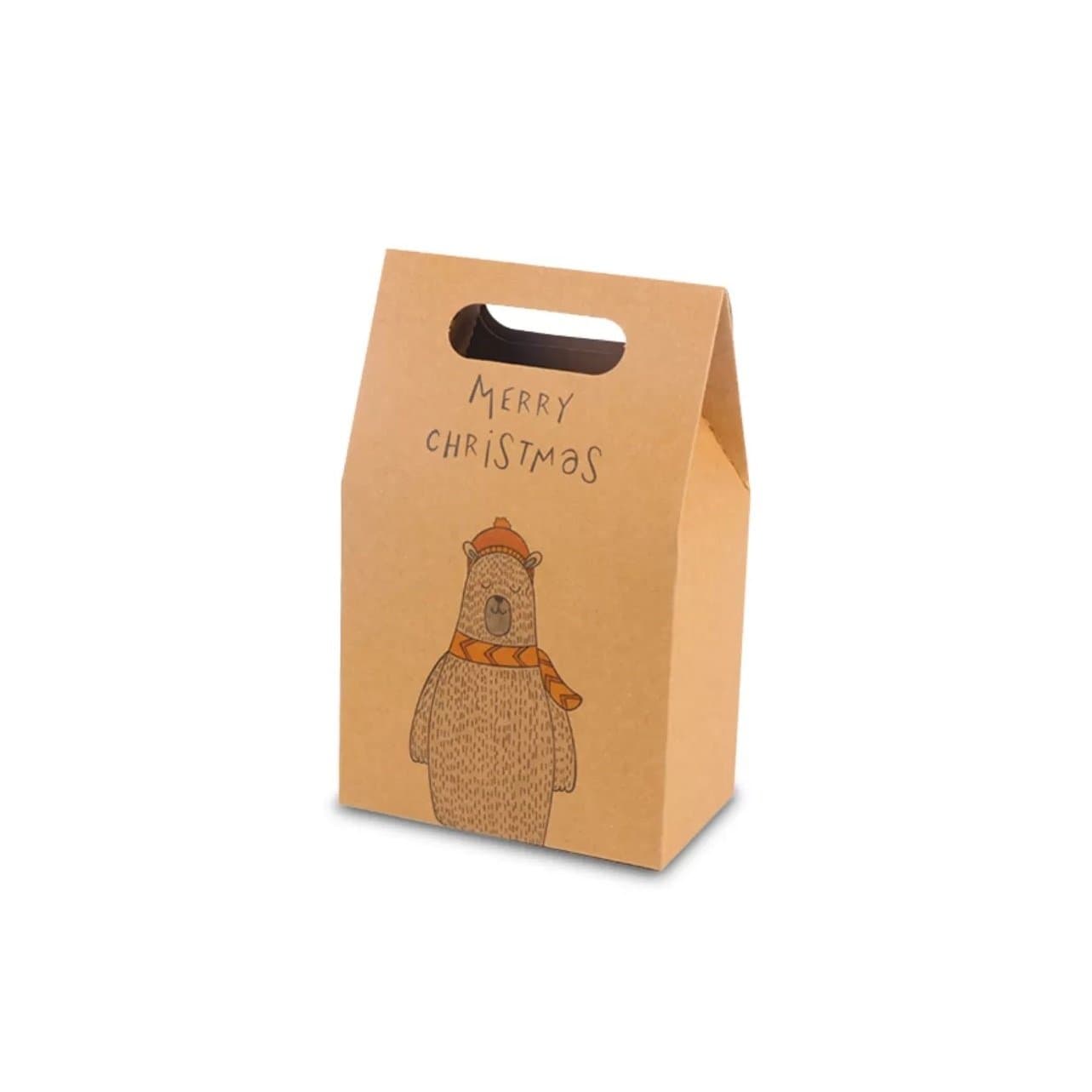Gable bag with a die-cut handle