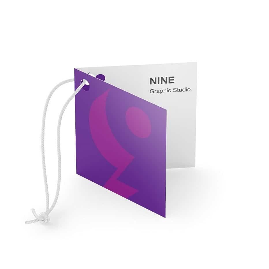 Folded hang tag