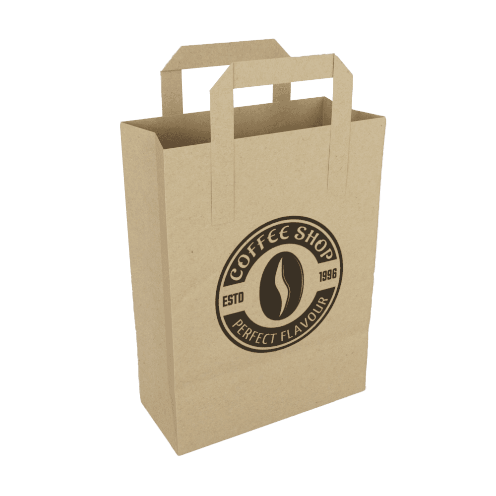Custom Flat Handle Paper Bags